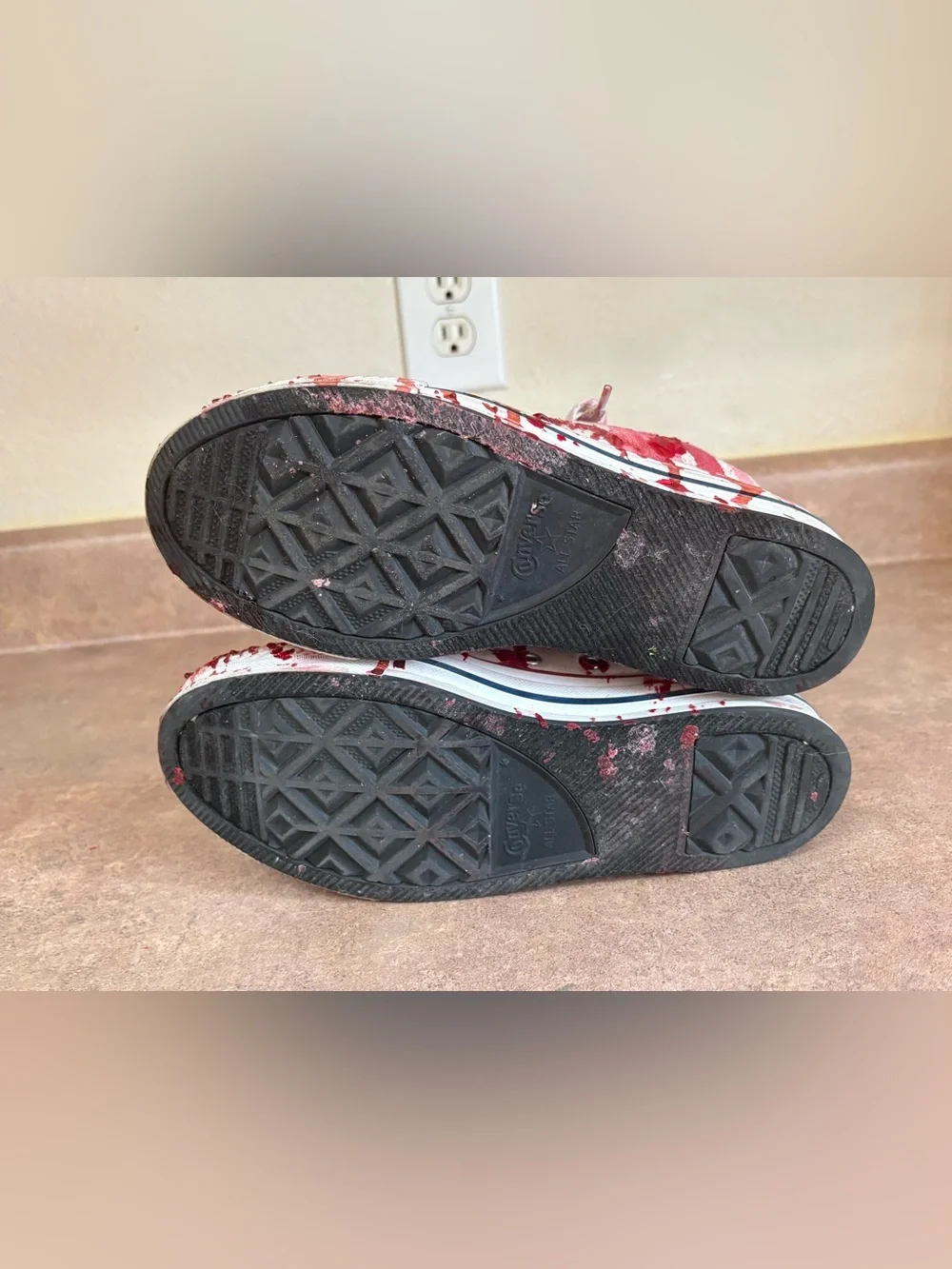 Custom Zombie Converse All Star youth 4.5 Bloody Horror Halloween Costume Shoes